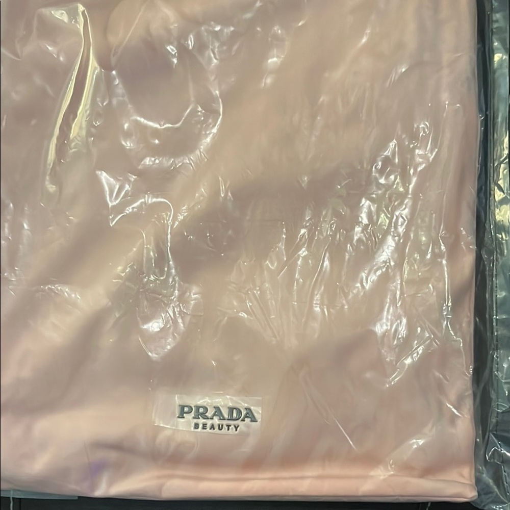 Prada Beauty Pink Satin Bag NEW